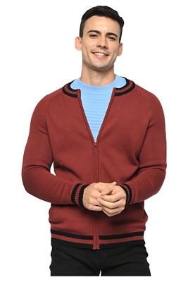 Men Raglan Sleeve Wool Cardigan