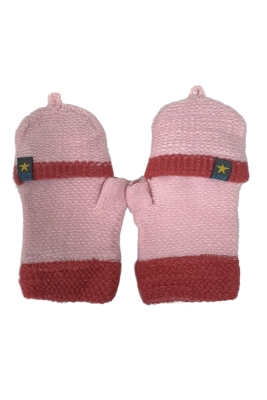 Kids Fingerless Gloves with Mitten Cover
