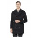 Men Classic Double Breasted Wool Blend Coat